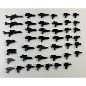 Huge Lot Of 43 Lego Minifigs Minifigures Star Wars Gun Blasters Black Small Big